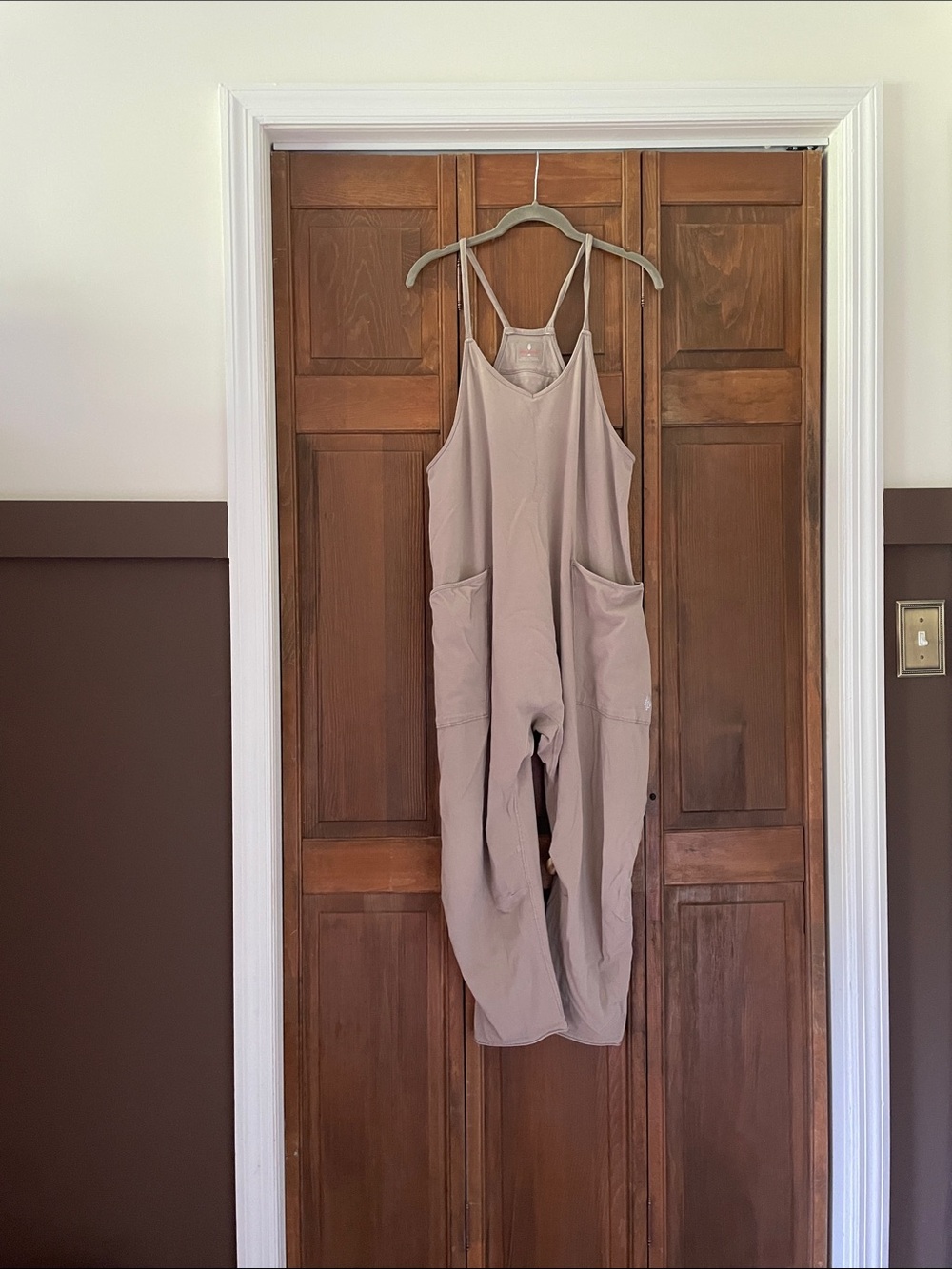 Light Taupe hot shot onesie